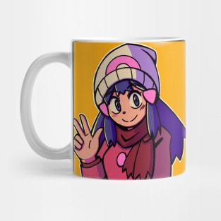 vaporwave anime aesthetic dawn hikari retro video game Mug